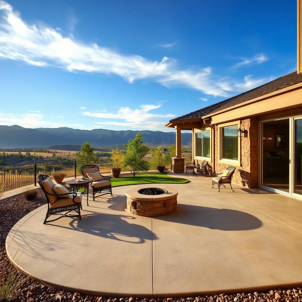 Residential backyard patio in Colorado Springs, CO leveled and restored to a flat surface with polyurethane foam concrete leveling