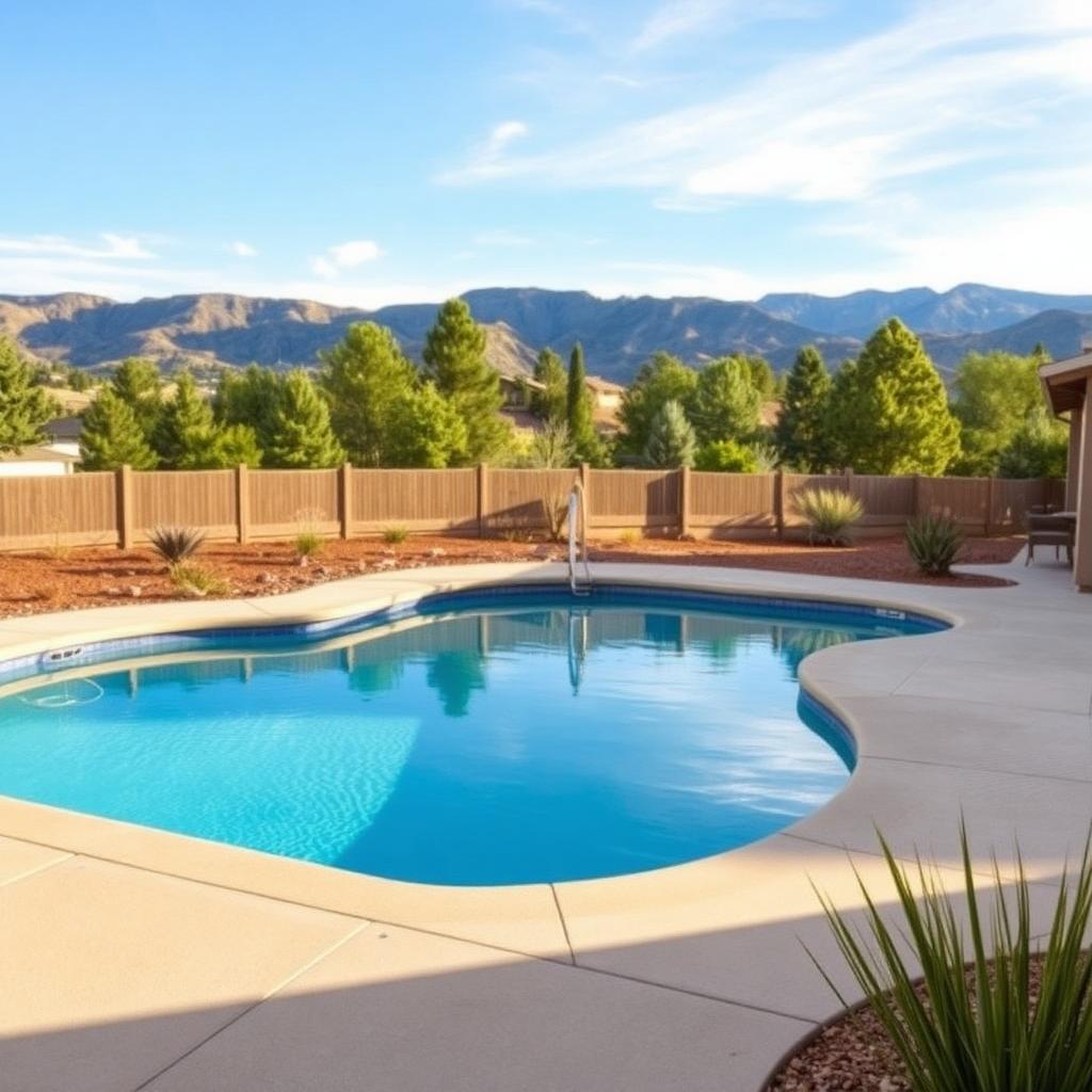 A concrete pool deck restored to a level surface